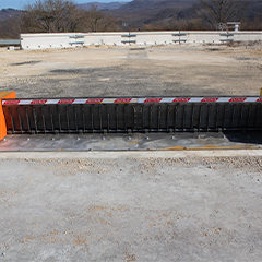 road blocker surface 500 ready for the crash test to verify the anti-terrorism safety