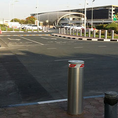 installation of fixed bollards installed at the airport to safeguard the safety of people